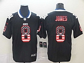 Nike Giants 8 Daniel Jones Black USA Flag Fashion Limited Jersey,baseball caps,new era cap wholesale,wholesale hats